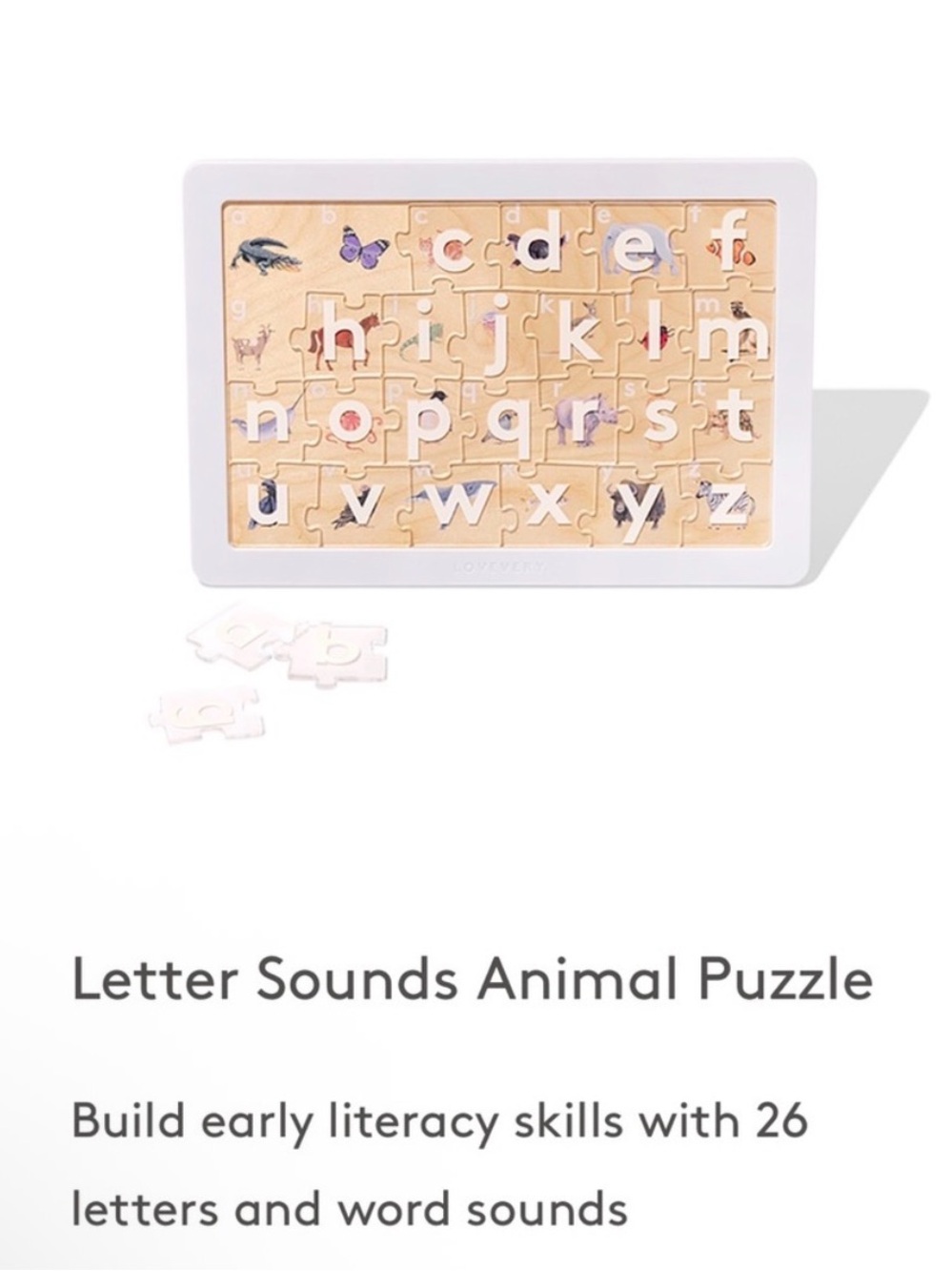 Letter Sounds Animal Puzzle
